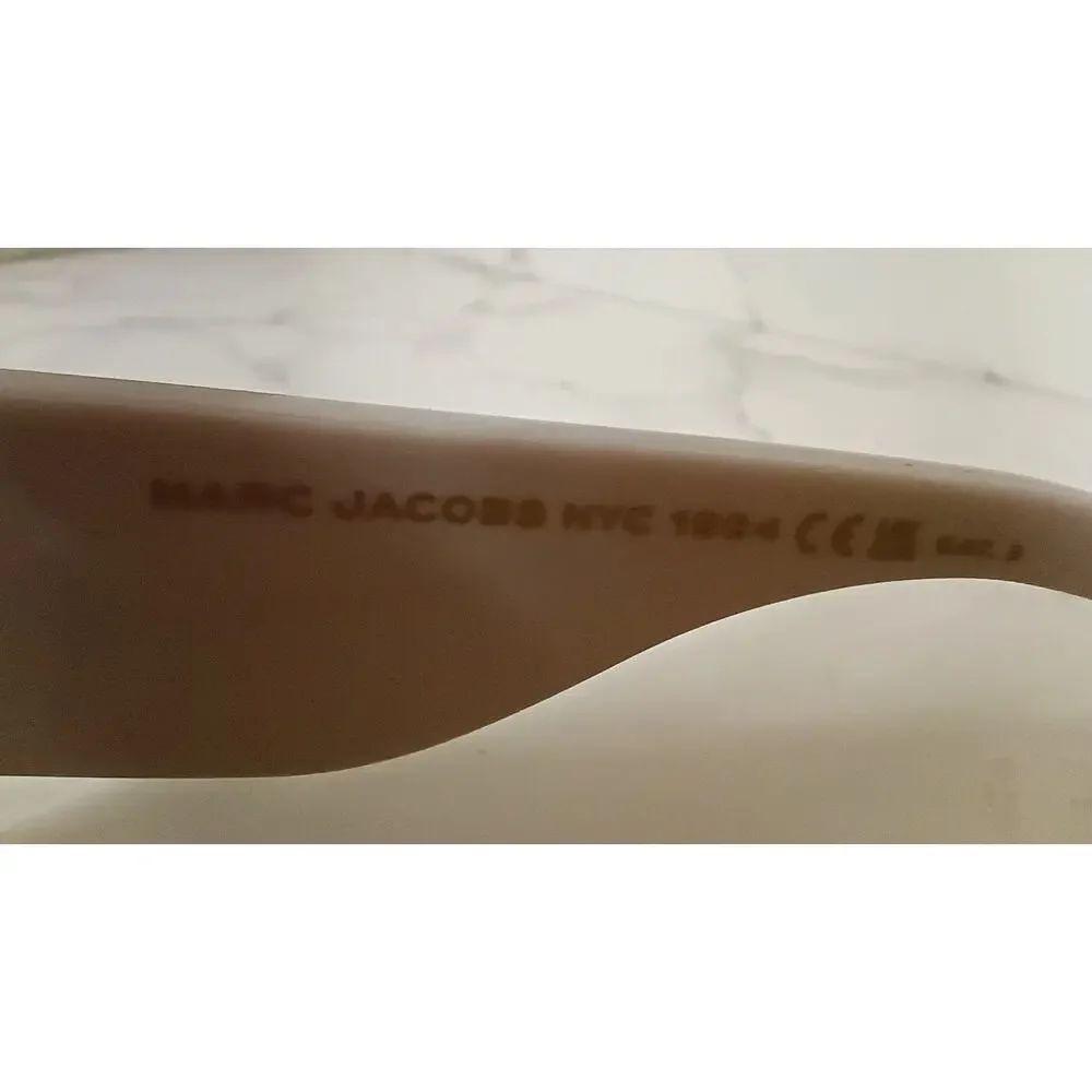MARC JACOBS MARC 687/S Square Ivory Sunglasses w/ Case -‎ EUC